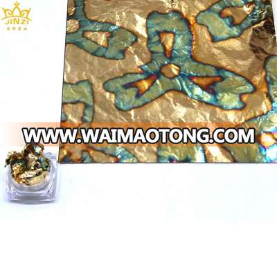 Wholesale custom size Zinc/aluminum/copper material colored leaf