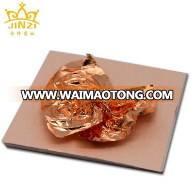 hot sale 14cm*14cm imitation rose gold foil red copper gold foil #0